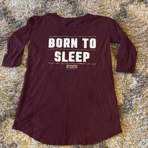 PINK Victoria's Secret Burgundy Sleep Shirt